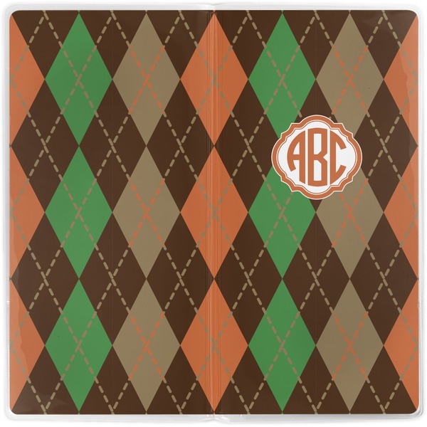 Brown Argyle Vinyl Document Wallet - Apvl
