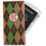 Brown Argyle Travel Document Holder
