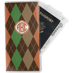 Brown Argyle Travel Document Holder