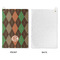 Brown Argyle Waffle Weave Golf Towel - Approval