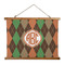 Brown Argyle Wall Hanging Tapestry - Landscape - MAIN