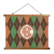 Brown Argyle Wall Hanging Tapestry - Wide (Personalized)