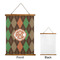 Brown Argyle Wall Hanging Tapestry - Portrait - APPROVAL