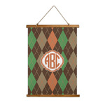 Brown Argyle Wall Hanging Tapestry (Personalized)