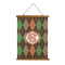 Brown Argyle Wall Hanging Tapestry - Portrait - MAIN