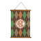 Brown Argyle Wall Hanging Tapestry - Tall (Personalized)
