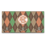 Brown Argyle Wall Mounted Coat Rack (Personalized)