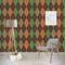 Brown Argyle Wallpaper & Surface Covering (Peel & Stick - Repositionable)