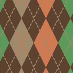Brown Argyle Wallpaper & Surface Covering (Water Activated 24"x 24" Sample)