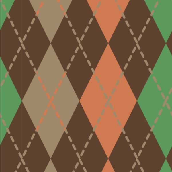 Custom Brown Argyle Wallpaper & Surface Covering (Water Activated 24"x 24" Sample)