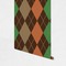 Brown Argyle Wallpaper on Wall