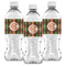 Brown Argyle Water Bottle Labels - Front View