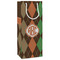 Brown Argyle Wine Gift Bags - Gloss (Personalized)