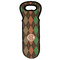Brown Argyle Wine Tote Bag w/ Monogram