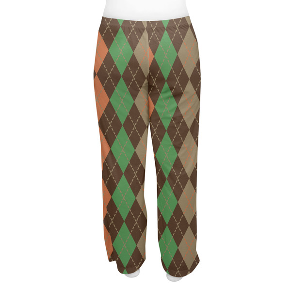 Brown Argyle Women's Pj on model - Back