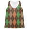 Brown Argyle Womens Racerback Tank Top - Medium