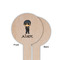 Brown Argyle Wooden 6" Food Pick - Round - Single Sided - Front & Back