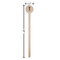 Brown Argyle Wooden 6" Stir Stick - Round - Dimensions