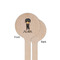Brown Argyle Wooden 6" Stir Stick - Round - Single Sided - Front & Back