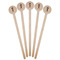 Brown Argyle Wooden 7.5" Stir Stick - Round - Fan View