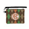 Brown Argyle Wristlet ID Case w/ Monogram