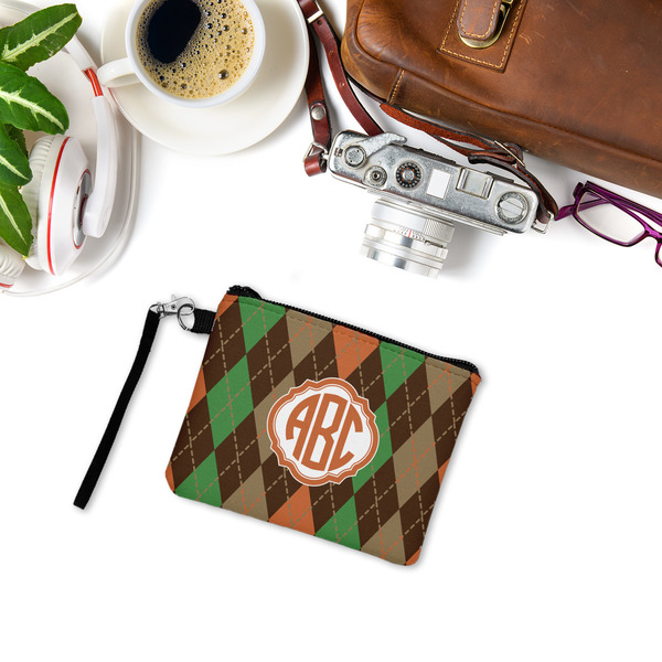 Brown Argyle Wristlet ID Cases - LIFESTYLE