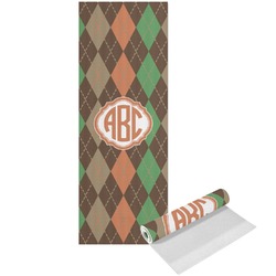 Brown Argyle Yoga Mat - Printed Front (Personalized)
