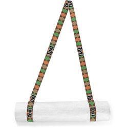 Brown Argyle Yoga Mat Strap (Personalized)