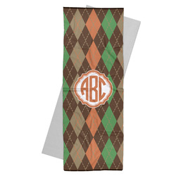 Brown Argyle Yoga Mat Towel (Personalized)
