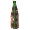 Brown Argyle Zipper Bottle Cooler - ANGLE (bottle)