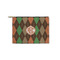Brown Argyle Zipper Pouch Small (Front)
