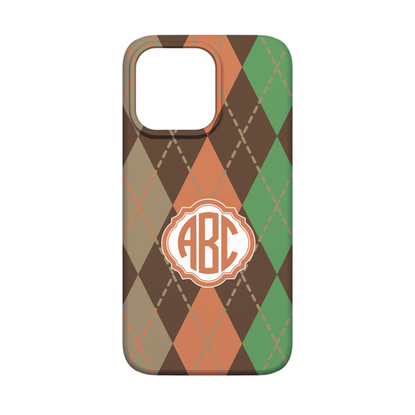 Brown Argyle iPhone 13 Mini Case - Back