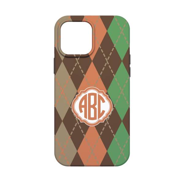 Brown Argyle iPhone 13 Mini Tough Case - Back