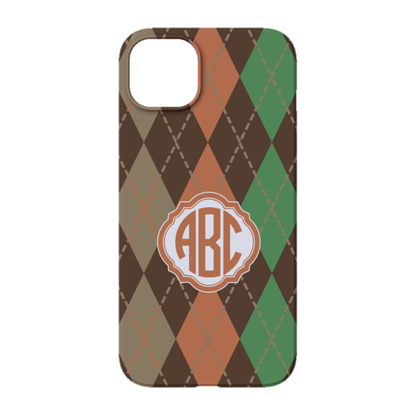 Brown Argyle iPhone 14 Case - Back