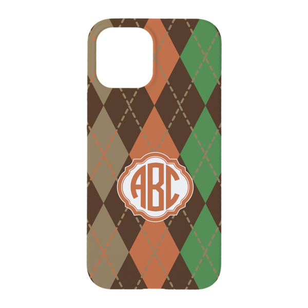 Brown Argyle iPhone 15 Case - Back