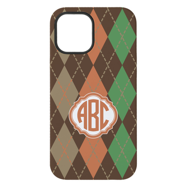 Brown Argyle iPhone 15 Pro Max Tough Case - Back