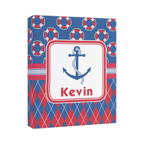 Custom Buoy & Argyle Print Canvas Print - 11x14 (Personalized)