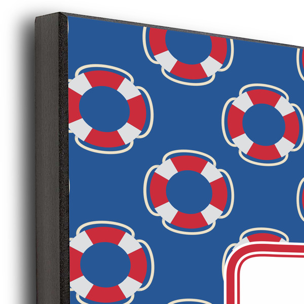 Buoy & Argyle Print 11x14 Wood Print - Closeup