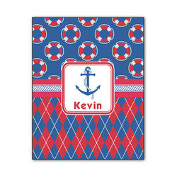 Buoy & Argyle Print Wood Print - 11x14 (Personalized)