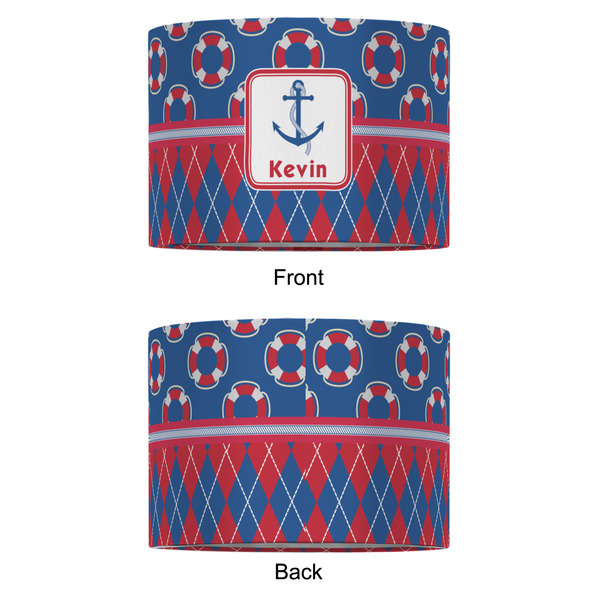 Buoy & Argyle Print 12" Drum Lampshade - APPROVAL (Fabric)