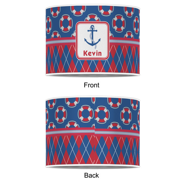 Buoy & Argyle Print 12" Drum Lampshade - APPROVAL (Poly Film)