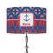Buoy & Argyle Print 12" Drum Lamp Shade - Fabric (Personalized)