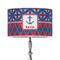 Buoy & Argyle Print 12" Drum Lamp Shade - Poly-film (Personalized)