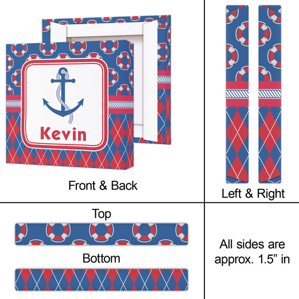 Buoy & Argyle Print 12x12 - Canvas Print - Approval