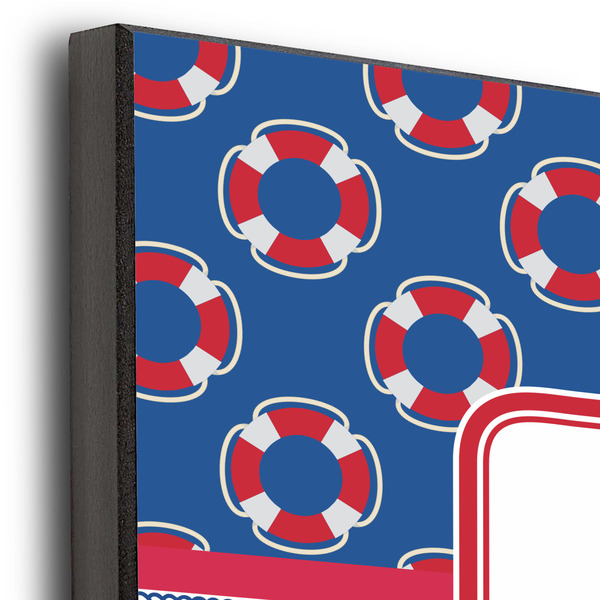 Buoy & Argyle Print 12x12 Wood Print - Closeup