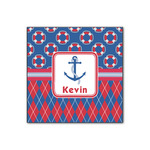 Buoy & Argyle Print Wood Print - 12x12 (Personalized)