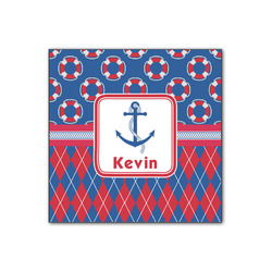 Buoy & Argyle Print Wood Print - 12x12 (Personalized)
