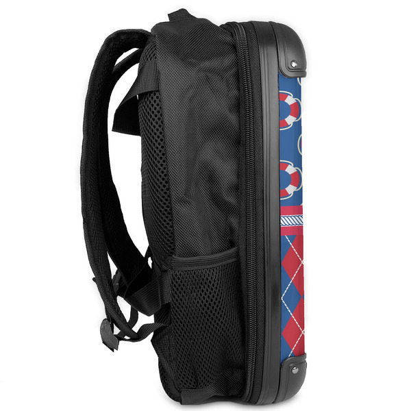 Buoy & Argyle Print 13" Hard Shell Backpacks - Side View