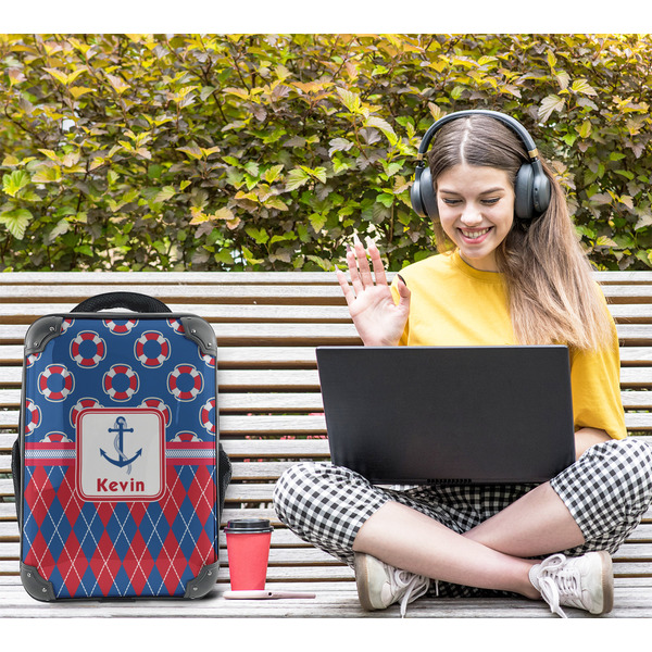 Buoy & Argyle Print 15" Backpack - LIFESTYLE