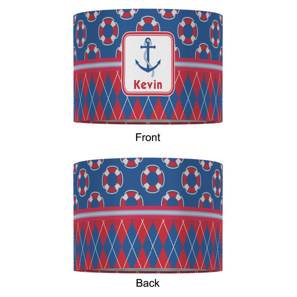 Buoy & Argyle Print 16" Drum Lampshade - APPROVAL (Fabric)